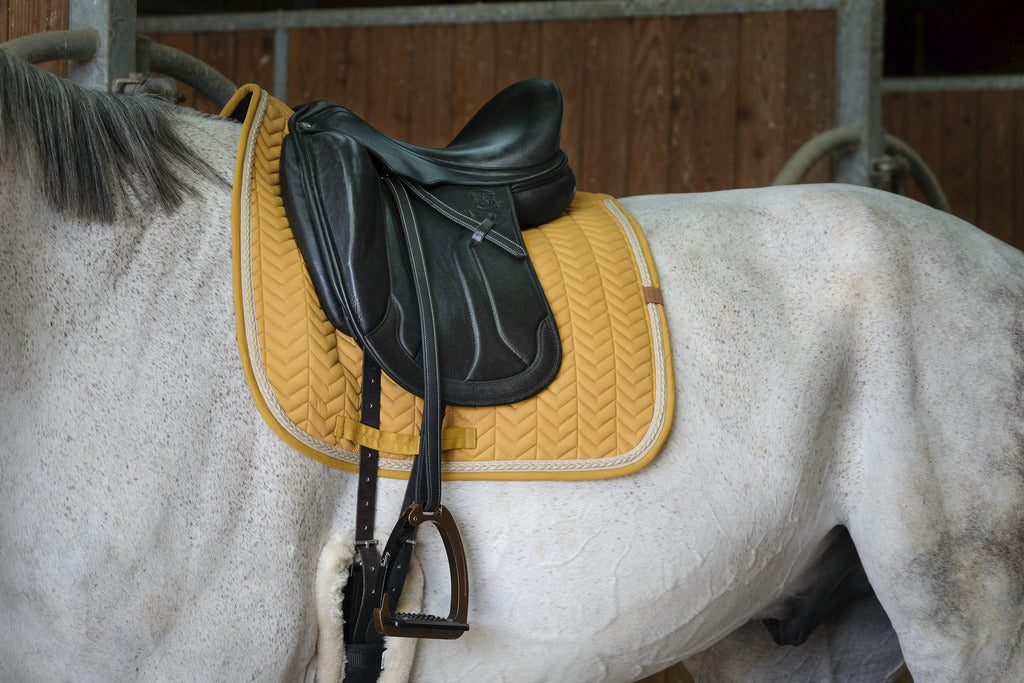 Tapis dressage Softy EQUITHEME moutarde