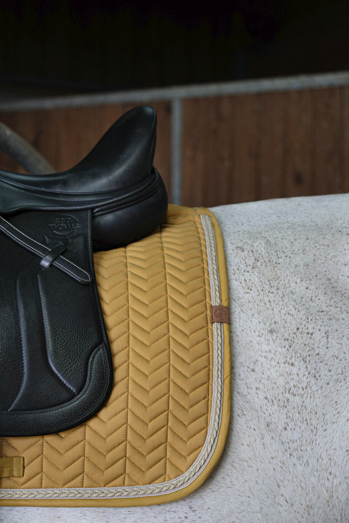 Tapis dressage Softy EQUITHEME moutarde