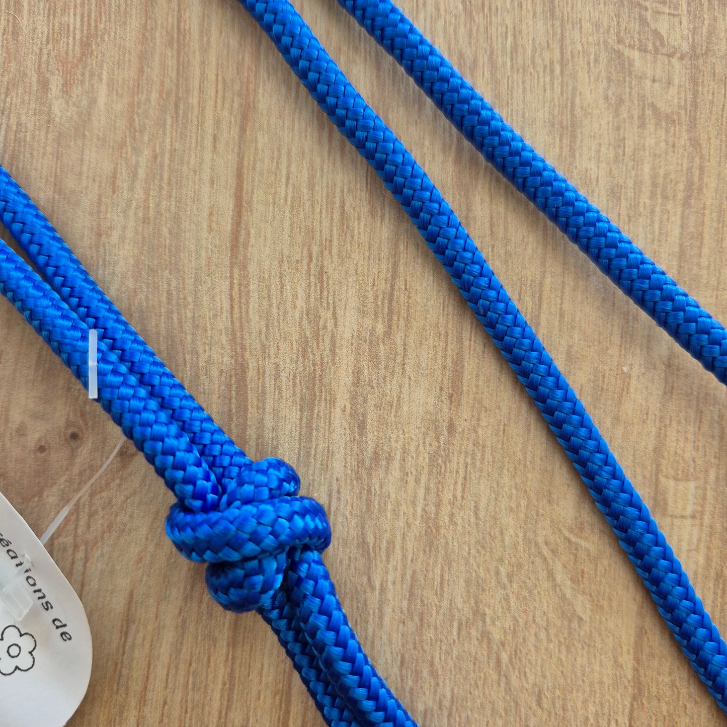 Cordelette éthologique bleu roi poney
